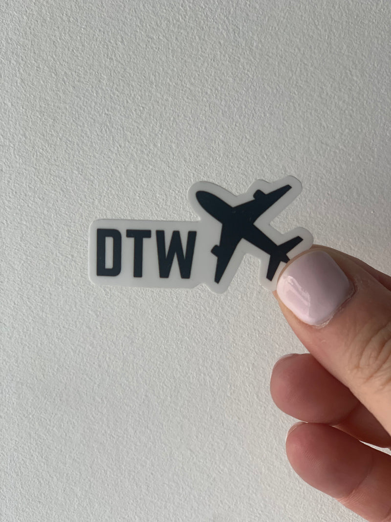 DTW Airplane Sticker