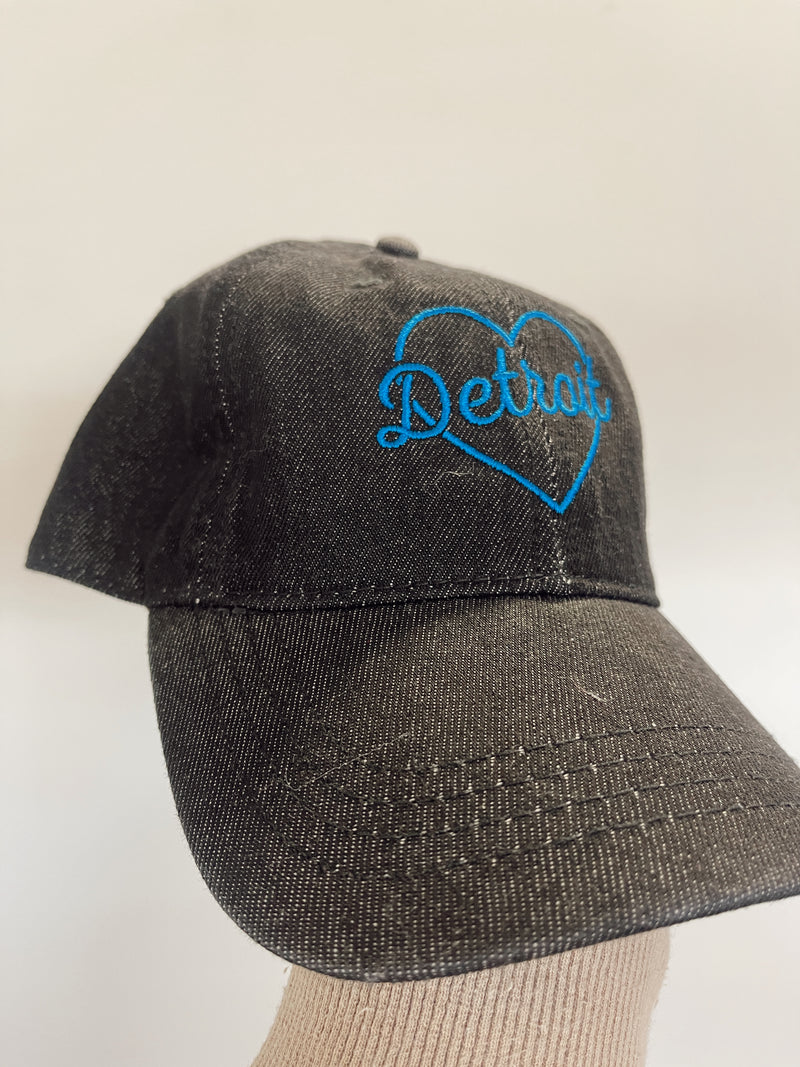 Detroit Heart Embroidered Hats