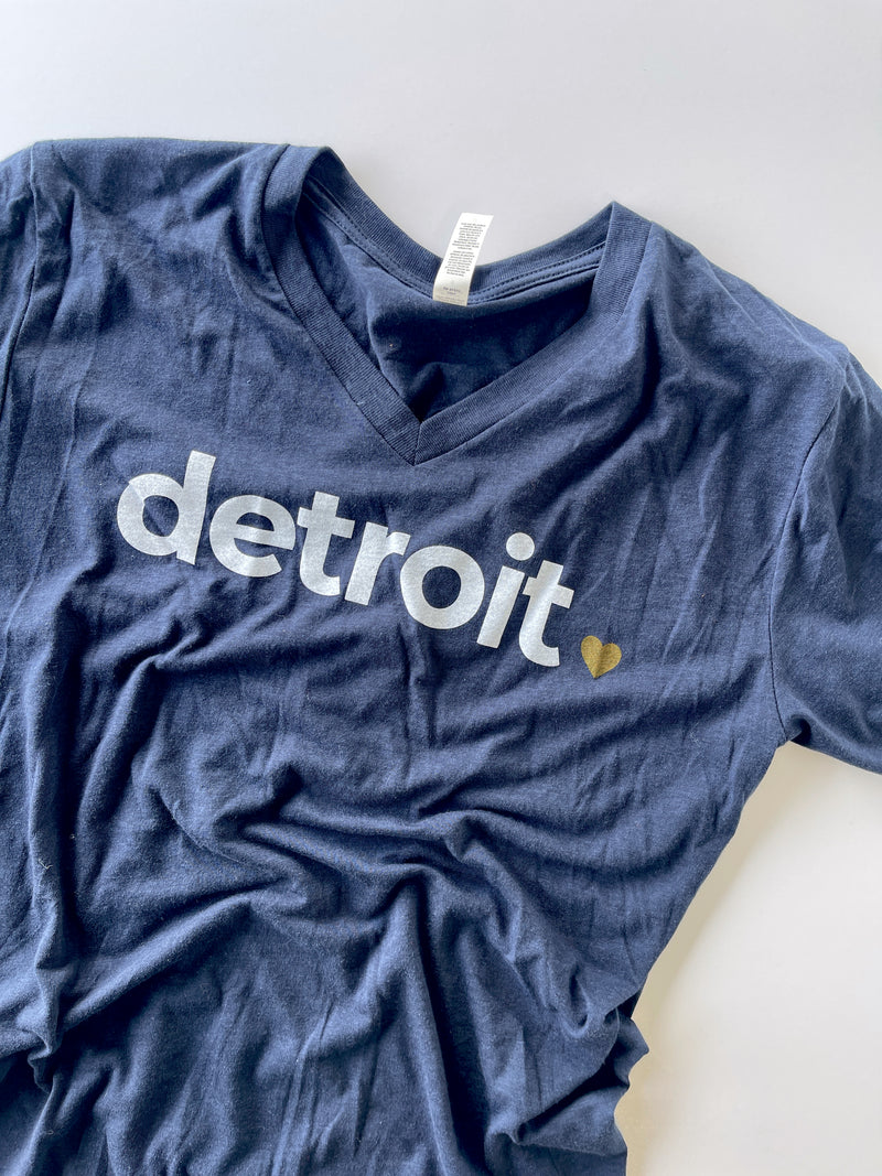 DISCOUNTED* Detroit Navy V-Neck Triblend Tee (ALL SALES FINAL)