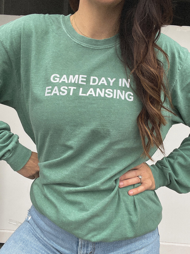 Game Day in East Lansing Long Sleeve Tee (FINAL SALE)