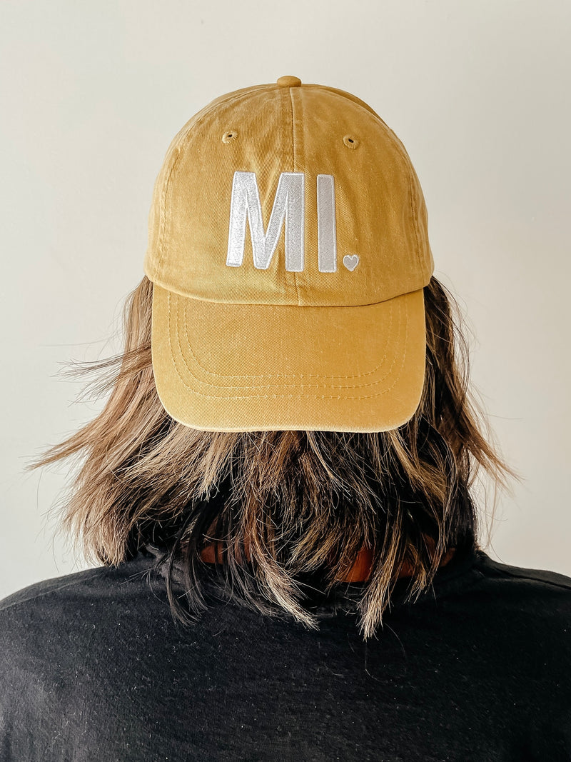 MI Mustard Embroidered Hat