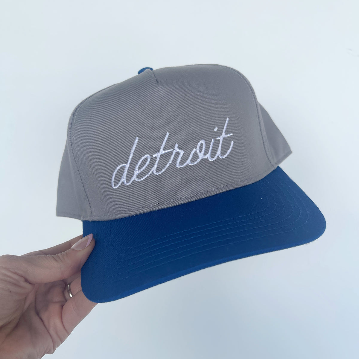 Detroit Script Grey Game Day Embroidered Hat – Kiloh + Co.
