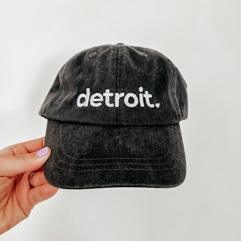 Charcoal Detroit Embroidered Hat