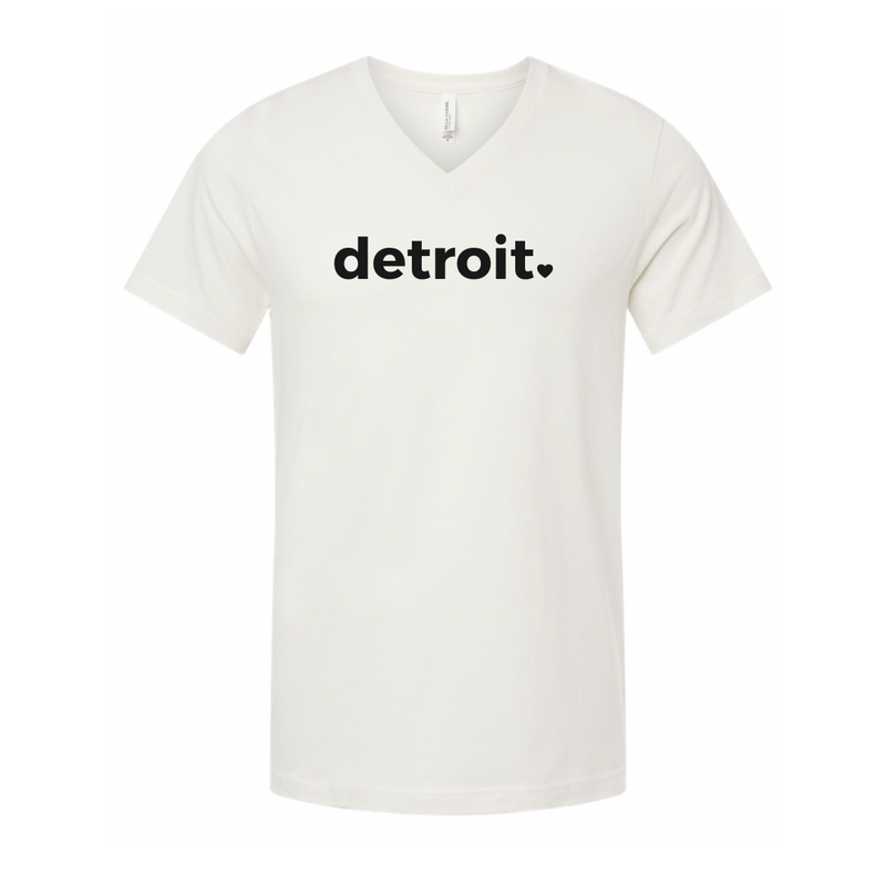 Detroit Classic White V-Neck Tee (FINAL SALE)