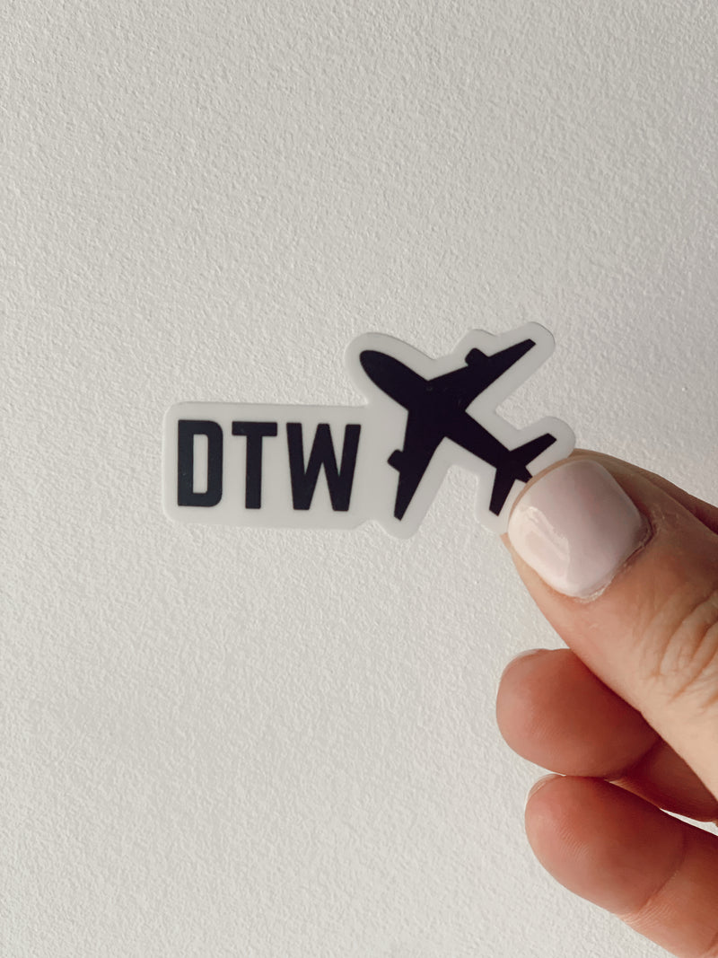 DTW Airplane Sticker