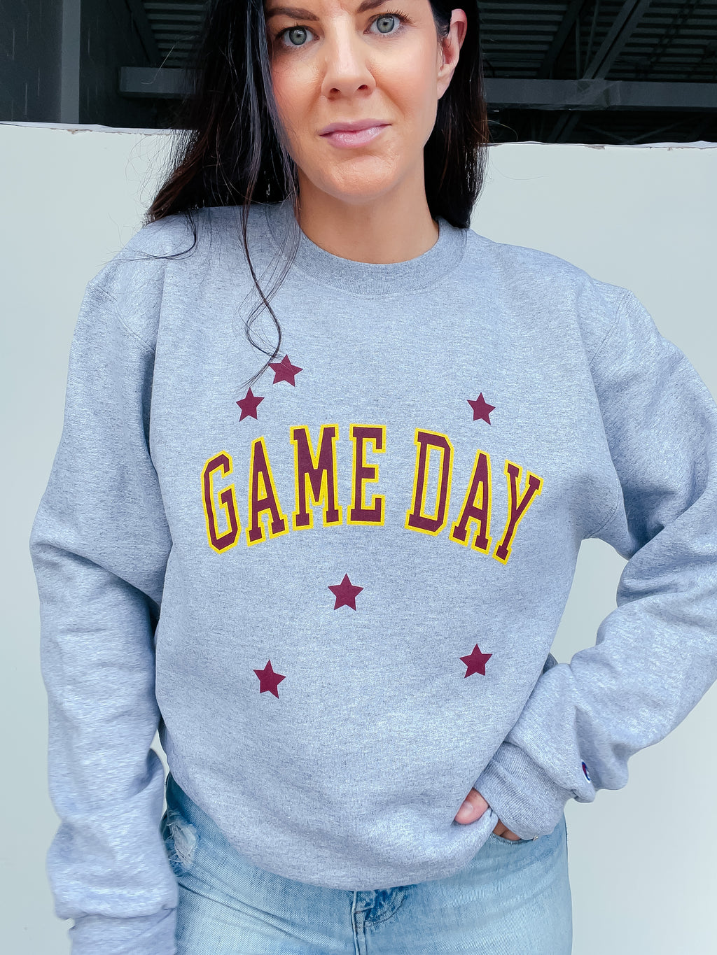Game Day Grey + Maroon Crew (all sales final)