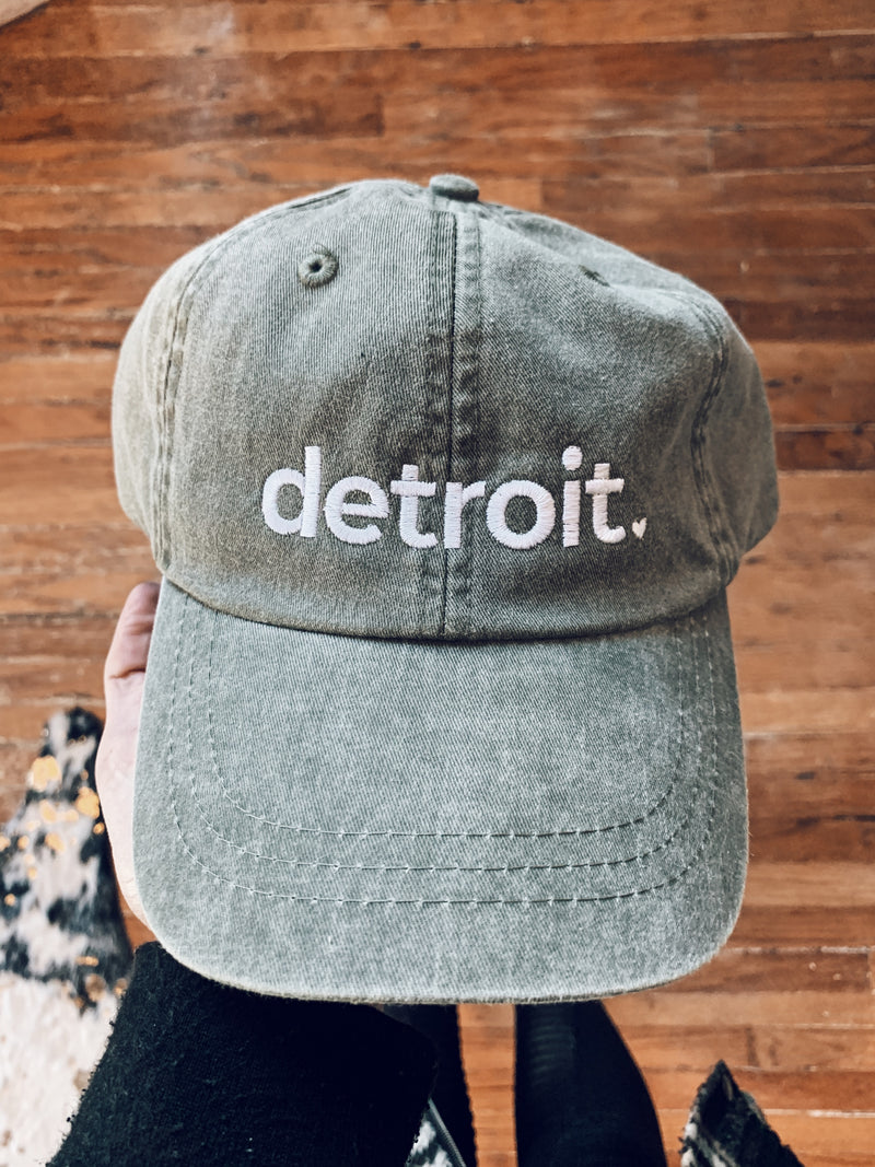 Charcoal Detroit Embroidered Hat