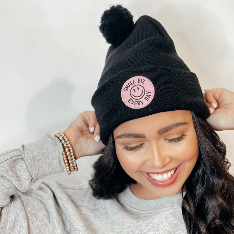 Small Biz Every Day Patch Winter Hat