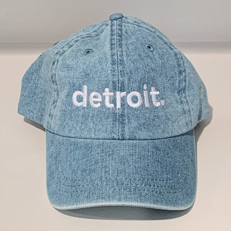 Denim Detroit Embroidered Hat